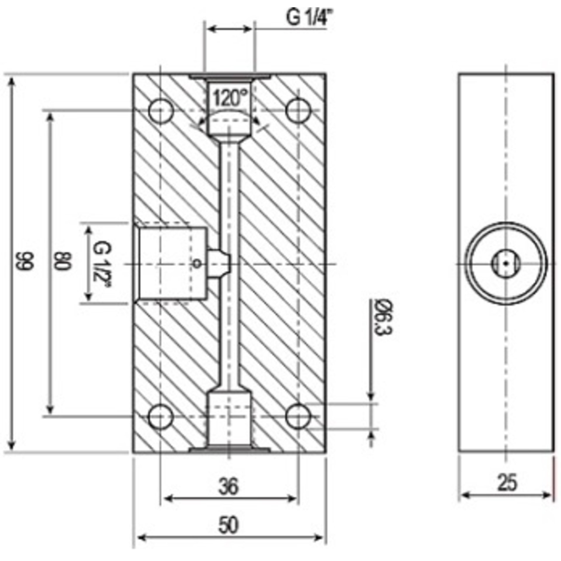 Manometerblock 950 3-Wege